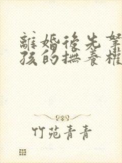 离婚后先拿到小孩的抚养权在起诉抚养费