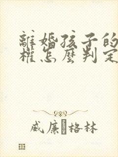 离婚孩子的抚养权怎么判定标准