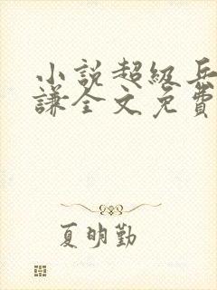 小说超级兵王叶谦全文免费阅读封面