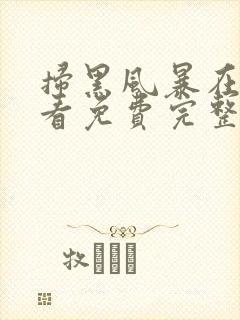 扫黑风暴在线观看免费完整版40集封面