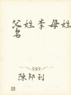 父姓李母姓黄取名封面