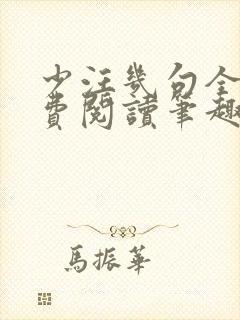 少汪几句全文免费阅读笔趣阁封面