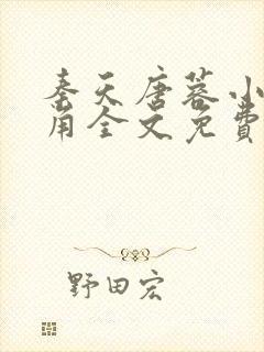 秦天唐蓉小说主角全文免费阅读封面