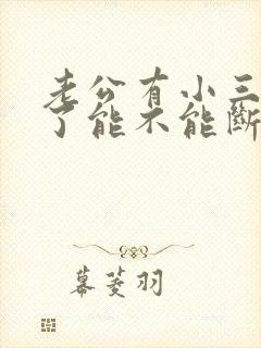 老公有小三5年了能不能断封面