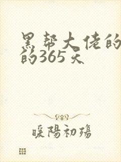 黑帮大佬的和我的365天