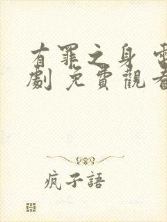 有罪之身 电视剧 免费观看