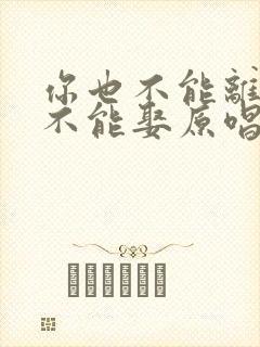 你也不能离我也不能娶原唱是谁唱的