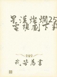 星汉灿烂25集 电视剧下载封面