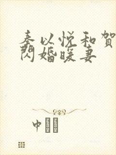 秦以悦和贺少的闪婚暖妻封面