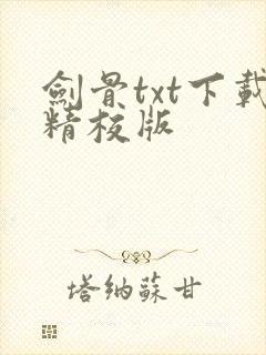 剑骨txt下载精校版