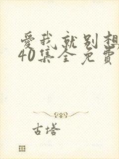 爱我就别想太多40集全免费播放
