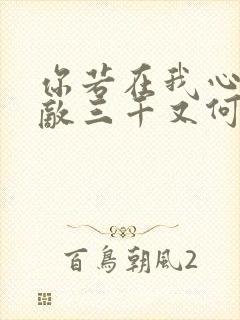 你若在我心上情敌三千又何妨 你若不在我心