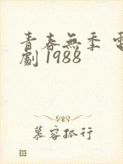 青春无季 电视剧 1988