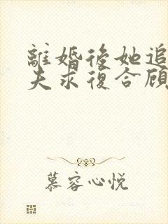 离婚后她追着前夫求复合顾迟云