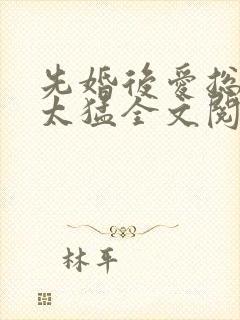 先婚后爱总裁别太猛全文阅读