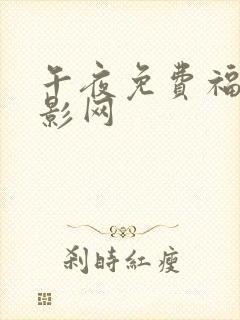 午夜免费福利电影网