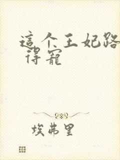 这个王妃路子野 得宠