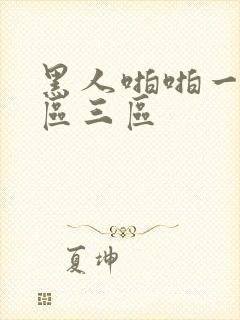 黑人啪啪一区二区三区