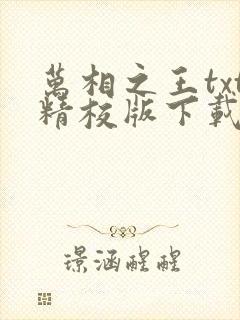 万相之王txt精校版下载
