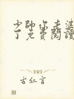 少帅你老婆又跑了免费阅读完整版