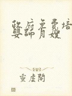 政府免费培训育婴师月嫂封面