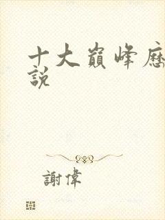 十大巅峰历史小说