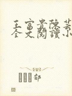 王富贵陈芸免费全文阅读小说封面