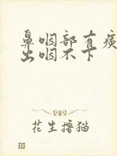 鼻咽部有痰咳不出咽不下