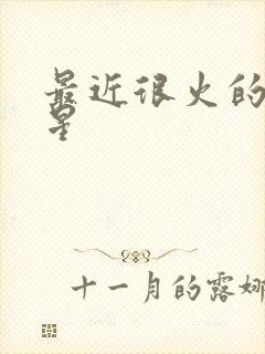 最近很火的男明星