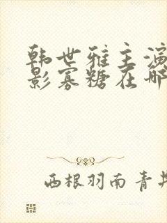 韩世雅主演的电影寡糖在哪里可以看