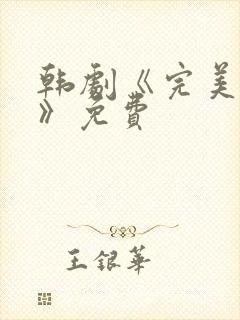 韩剧《完美伴侣》免费