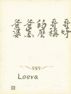 爸爸的哥哥的老婆怎么称呼