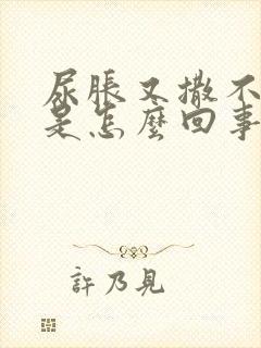 尿胀又撒不出来是怎么回事封面