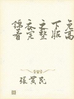 锦衣之下免费观看完整版高清