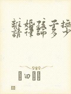 离婚孩子抚养权请律师多少钱封面