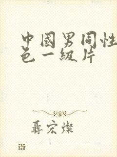 中国男同性恋黄色一级片