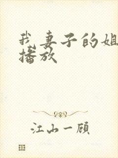 我妻子的姐姐二播放封面