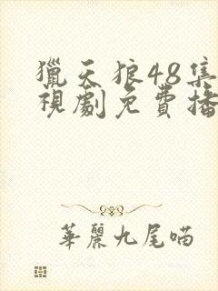 猎天狼48集电视剧免费播放