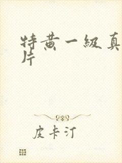 特黄一级真人大片