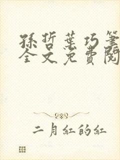 孙哲叶巧笔趣阁全文免费阅读