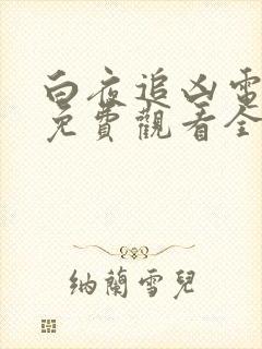 白夜追凶电视剧免费观看全集高清版