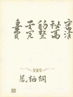 妻子的秘密4免费完整高清电视剧在线看