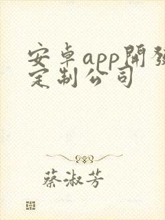 安卓app开发定制公司