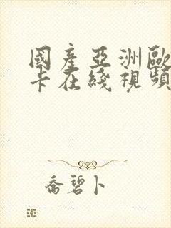 国产亚洲欧美不卡在线视频