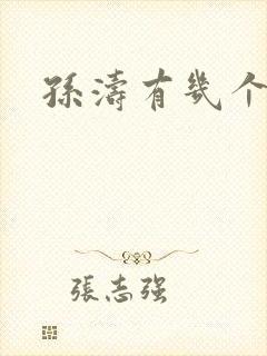 孙涛有几个妻子封面