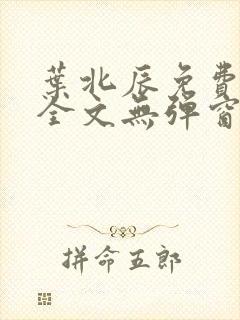 叶北辰免费阅读全文无弹窗封面