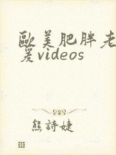 欧美肥胖老妇做爰videos封面