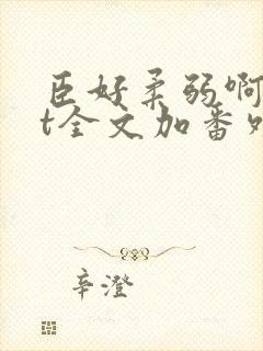 臣好柔弱啊txt全文加番外