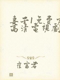 妻子1免费完整高清电视剧