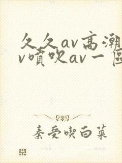 久久av高潮av喷吹av一区